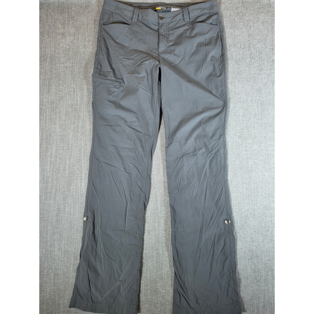 Eddie Bauer Travex Pants Womens 12 35/34 Grey Roll Up Nylon Stretch Hiking - Picture 5 of 10